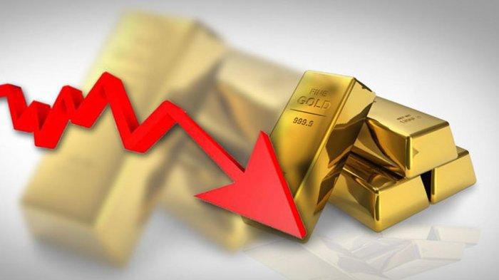 Emas Melemah Ditengah Nada Hawkish Fed, USD Menguat
